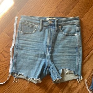 Madewell 10’’ high rise cutoff shorts size 27